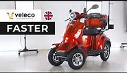 Veleco FASTER – 4-wheeled mobility scooter with roomy luggage compartment. Better, stronger, FASTER.
