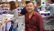 Sunday shoppers flock to Costco loading their trolleys with toilet paper