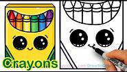 How to Draw a Crayon Box Cute and Easy step by step