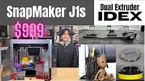 SnapMaker J1s Review: IDEX Fully Enclosed 3D Printer, Multiple-Color & Multiple-Filament 3D Printing