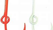 Custom Colored Eagle Claw Team Spirt Hat Fish Hook Pins Orange/White One Orange and One White Hat Hook Clip