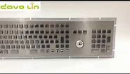 Industrial Metal Kiosk Full Size Trackball Keyboard With Numeric Keypad D-8605