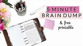 5 Minute Brain Dump & Free Printable