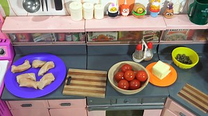 Here we go! Here is the next video in my series of cooking videos in miniature with the book, The Easy-Bake Oven Gorumet. If you want to watch the complete video please check it out on my YouTube channel. https://youtu.be/X5FV0svGTDM This was a fun recipe and all made with the Easy Bake oven in a 1950's toy kitchen. | Lucky Penny Shop