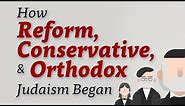 History of Jewish Movements: Reform, Conservative and Orthodox