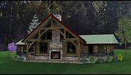 Log Home Floor Plan | Log Cabin Floor Plan with 2 Bedrooms And A Loft