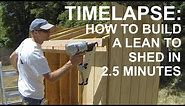 How To Build A 4x8 Lean To Shed In 2 Minutes 35 Seconds