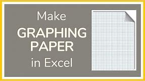 How to Make Graph Paper in Excel - Tutorial