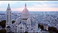 Aerial Sacre Coeur Basilica 4K Tour | Sunrise Montmartre, Paris Drone View | Incredible France