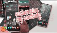 customizing my samsung phone - aesthetic edition(m53 5g) one ui 5.1🌻