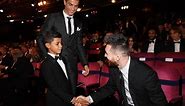 Cristiano Ronaldo tells his son to Greet His Idol Lionel Messi in Ballon D'or Ceremony