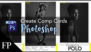 Model Comp Card with Adobe Photoshop + FREE Template