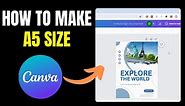 How To Make A5 Size In Canva Tutorial