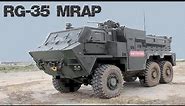 South Africa's RG-35 MRAP anti-mine armored vehicle, providing immunity against all dangerous agents