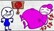 Pencilmate and Pencilmiss Find LOTS of Apples! | Animated Cartoons Characters | Animated Short Films