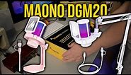 Maono DGM20 GamerWave USB Condenser Microphone With RGB Lights! Unboxing and Review!