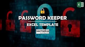 Password Keeper Excel Template | Personal Password List in Excel