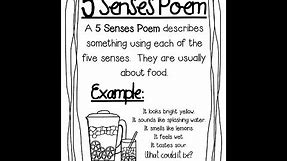 5 Senses Poem By Ms. Johnson