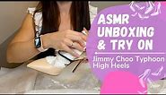 ASMR Unboxing High Heels from Jimmy Choo 10cm Stiletto Pumps try on walking