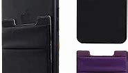 Fulgamo 2Pack Adhesive Phone Pocket,Cell Phone Stick On Card Wallet,Credit Cards/ID Card Holder(Double Secure) with Sticker for Back of iPhone,Android and All Smartphones-Black&Purple
