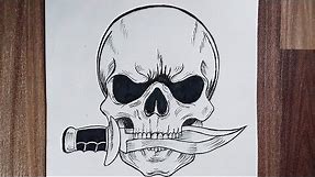 How To Draw Skull Tribal Tattoo
