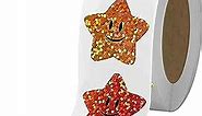 700Pcs Star Stickers,Smiley face Star Stickers for Kids Reward 1inch 8 Colored Sparkly Foil Star Stickers for Behavior Chart,Student Planner and School Classroom Teacher Supplies