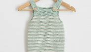 Crochet Baby Romper Calming Green - Free Pattern | Croby Patterns