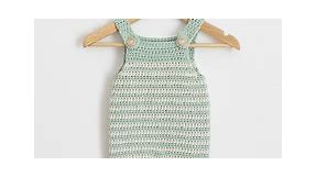 Crochet Baby Romper Calming Green - Free Pattern | Croby Patterns