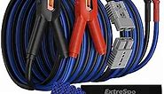 EXTRESPO Heavy Duty Jumper Cables - 0 Gauge 25 Feet 1000Amp, Quick Connect Plug for Car, SUV and Trucks, with up to 8-Liter Gasoline & 6-Liter Diesel Engines (0 Gauge 25 FT（Quick Connect）)