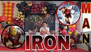 how to make ironman balloon decoration || ironman theme || iron man birthday party || super heroes