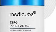 Medicube Zero Pore Pads 2.0 - Dual-Textured Facial Toner Pads for Exfoliation and Minimizing Pores with 4.5% AHA Lactic Acid & 0.45% BHA Salicylic Acid - Ideal for All Skin Types - Korean Skin Care
