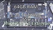 ThinkPad X1 Extreme Gen 3 RAM and SSD upgrade 2021