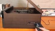 FM Radio Record Player Built -in Bluetooth Speaker