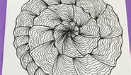 Random And Relaxing Zentangle Pattern ❤️ #zentangle #doodle #art #drawing #viral #easyart #tangle
