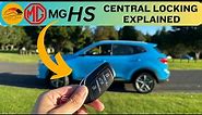 🔐Central Locking Explained -- MG HS & HS PHEV -- Auto Lock & Unlock, Keyless Entry, Boot Access