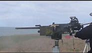 Firing M2HB heavy machine gun with Softmount