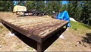 DIY BUILD A DECK- 12x12- MOVING TO THE OFF GRID HOMESTEAD