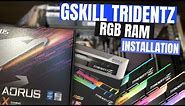 GSkill TridentZ RGB RAM Installation - Tutorial + Configuring XMP