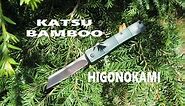 KATSU Japanese Bamboo Knife : Best Pocket Knife : Higonokami : G10 D2