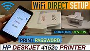 HP DeskJet 4152e WiFi Direct Setup, Print Password, Wireless Scanning & Review.