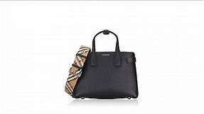 Burberry Derby House Check Small Banner Tote Black