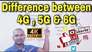 What Is 4G,5G & 6G? || Difference Between 4G, 5G & 6G || LTE vs NR vs 6G Differences & Similarities