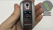 Samsung SGH-E530 unboxing, menu browse, ringtones, wallpapers, games