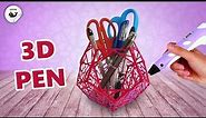 3D pen | Pencil Holder | How to make the Pencil Holder with a 3D pen. Free template in description