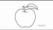How to draw an apple | Apple drawing | Apple sketch | Draw apple | Apple outline