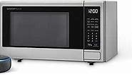 Sharp Smart Countertop Microwave Oven, 1.1 Cubic Foot, Stainless Steel, with Echo Dot (3rd Gen), Charcoal