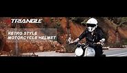 TRIANGLE Open Face Motorcycle Helmet with Clear Visor