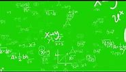200 IQ Math Background Greenscreen effect Chromakey 4K | Copyright free
