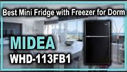 Midea WHD-113FB1 Double Door Mini Fridge Review - Best Mini Fridge with Freezer for Dorms
