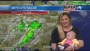 Baby Morgan joins Ashley Baylor for the forecast